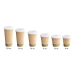 EcoChoice 10 oz. Kraft Compostable Paper Hot Cup and PLA Lid - 50/Case