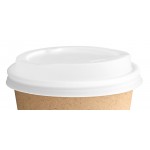 EcoChoice 10 oz. Kraft Compostable Paper Hot Cup and PLA Lid - 50/Case