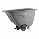 Lavex 1 Cubic Yard Blue Light-Duty Tilt Truck / Trash Cart (850 lb. Capacity)