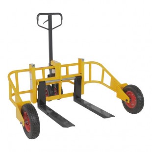 Vestil Steel Manual All-Terrain Pallet Truck with 32 Vestil Steel Manual All-Terrain Pallet Truck with 32