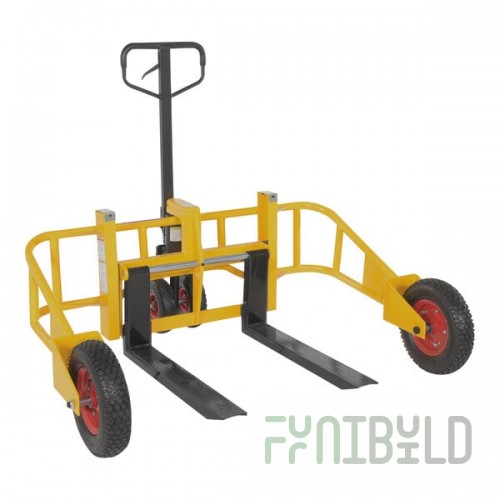 Vestil Steel Manual All-Terrain Pallet Truck with 32