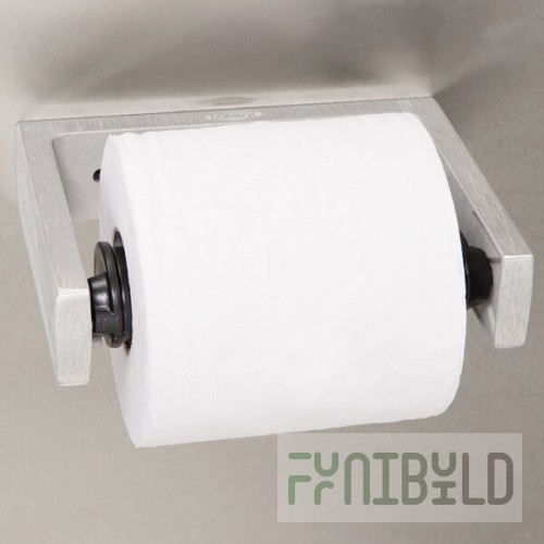 Bobrick B-273 ClassicSeries Single Roll Toilet Tissue Dispenser with Controlled Delivery and Satin Finish