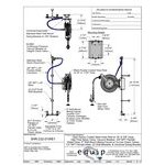 Equip by T&S 5HR-232-01WE1 35' Open Hose Reel System with Wall Mount Base Faucet, Swing Wall Bracket, and High Flow Spray Valve
