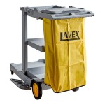 Lavex Premium Gray 3-Shelf Janitor Cart Kit with Yellow Bag, Black Zippered Bag, and Lid Lavex Premium Gray 3-Shelf Janitor Cart Kit with Yellow Bag, Black Zippered Bag, and Lid