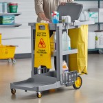 Lavex Premium Gray 3-Shelf Janitor Cart Kit with Yellow Bag, Black Zippered Bag, and Lid Lavex Premium Gray 3-Shelf Janitor Cart Kit with Yellow Bag, Black Zippered Bag, and Lid