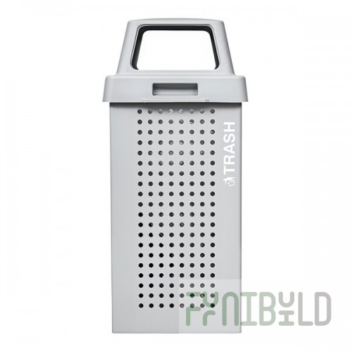 Ex-Cell Kaiser Outdoor Kaleidoscope Collection RC-KDX36-T HMGX 36 Gallon Hammered Gray Trash Can