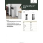 Lancaster Table & Seating 9 Gallon Stainless Steel Half Round Decorative Trash Can with Side Opening