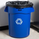 Rubbermaid® FG264307BLUE BRUTE 44 Gallon Blue Round Recycling Can