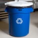 Rubbermaid® FG264307BLUE BRUTE 44 Gallon Blue Round Recycling Can
