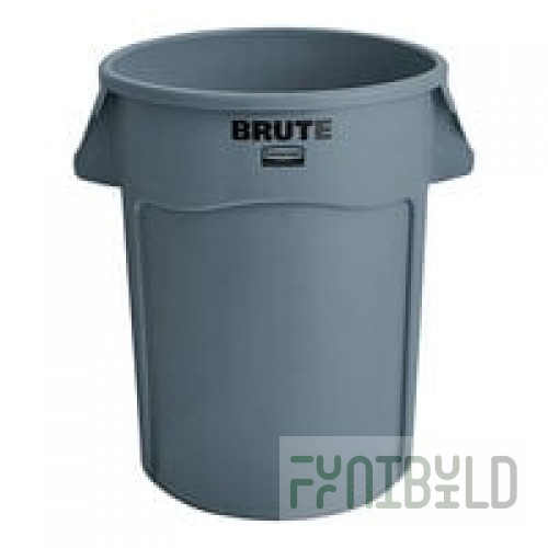 Rubbermaid® 1779740 BRUTE 44 Gallon White Round Trash Can