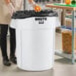 Rubbermaid® 1779740 BRUTE 44 Gallon White Round Trash Can