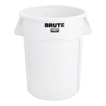 Rubbermaid® 1779740 BRUTE 44 Gallon White Round Trash Can