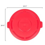 Rubbermaid® FG264560RED BRUTE 44 Gallon Red Round Trash Can Lid Rubbermaid® FG264560RED BRUTE 44 Gallon Red Round Trash Can Lid