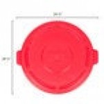 Rubbermaid® FG264560RED BRUTE 44 Gallon Red Round Trash Can Lid Rubbermaid® FG264560RED BRUTE 44 Gallon Red Round Trash Can Lid