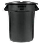 Rubbermaid® BRUTE 32 Gallon Black Executive Round Trash Can and Lid Rubbermaid® BRUTE 32 Gallon Black Executive Round Trash Can and Lid