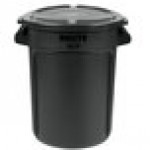 Rubbermaid® BRUTE 32 Gallon Black Executive Round Trash Can and Lid Rubbermaid® BRUTE 32 Gallon Black Executive Round Trash Can and Lid