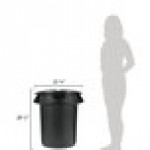 Rubbermaid® BRUTE 32 Gallon Black Executive Round Trash Can and Lid Rubbermaid® BRUTE 32 Gallon Black Executive Round Trash Can and Lid