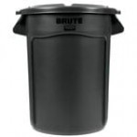 Rubbermaid® BRUTE 32 Gallon Black Executive Round Trash Can and Lid Rubbermaid® BRUTE 32 Gallon Black Executive Round Trash Can and Lid