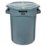 Rubbermaid® BRUTE 32 Gallon Black Executive Round Trash Can and Lid Rubbermaid® BRUTE 32 Gallon Black Executive Round Trash Can and Lid