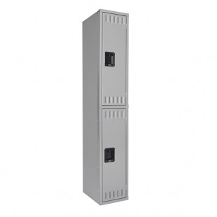 Tennsco DTS121836AMG Single Stack Double Tier Gray Steel Locker - 12 Tennsco DTS121836AMG Single Stack Double Tier Gray Steel Locker - 12
