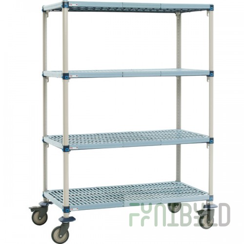Metro X336EGX3 MetroMax i Open Grid Shelf Cart with Polyurethane Casters - 18