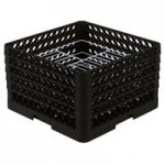 Vollrath CRA-06 Traex® Full-Size Black Open Extender with Closed Sides