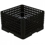 Vollrath CRA-06 Traex® Full-Size Black Open Extender with Closed Sides