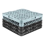 Noble Warewashing 9-Compartment Gray Full-Size Glass Rack with 3 Black Extenders Noble Warewashing 9-Compartment Gray Full-Size Glass Rack with 3 Black Extenders