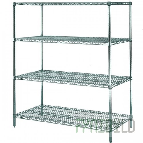 Metro N436K3 Super Erecta Metroseal Green Adjustable Wire Stationary Starter Shelving Unit - 21