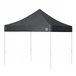 E-Z Up EP3STL10KFWHTSG Enterprise Instant Shelter 10' x 10' Steel Gray Canopy with White Frame