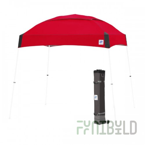 E-Z Up DM3WH10PN Dome 10' x 10' Punch Canopy with White Frame and Roller Bag