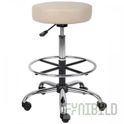Boss B16240-BG Caressoft Beige Vinyl Medical / Drafting Stool