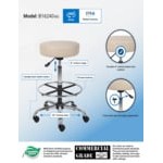 Boss B16240-BG Caressoft Beige Vinyl Medical / Drafting Stool