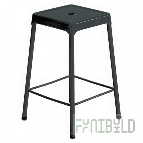 Safco 6605BL Black Counter Height Steel Stool
