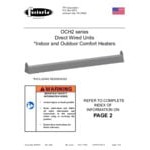 TPI OCH2 Series OCH2-55-208V Stainless Steel Outdoor / Indoor Quartz Electric Infrared Heater - 208V, 4000W