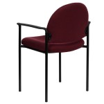Flash Furniture BT-516-1-BY-GG Burgundy Fabric Stackable Side Chair with Arms