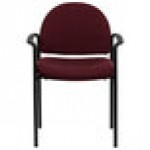 Flash Furniture BT-516-1-BY-GG Burgundy Fabric Stackable Side Chair with Arms