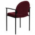 Flash Furniture BT-516-1-BY-GG Burgundy Fabric Stackable Side Chair with Arms