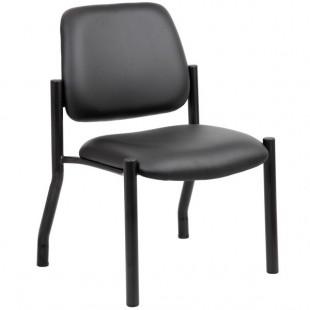 Boss Black Mid-Back Antimicrobial Vinyl Guest Chair with 300 lb. Capacity Boss Black Mid-Back Antimicrobial Vinyl Guest Chair with 300 lb. Capacity