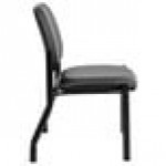 Boss Black Mid-Back Antimicrobial Vinyl Guest Chair with 300 lb. Capacity