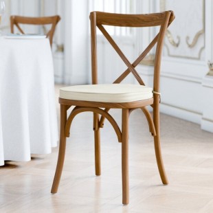 Lancaster Table & Seating Vineyard Barrel Brown Wood Cross Back Chair with 2 Lancaster Table & Seating Vineyard Barrel Brown Wood Cross Back Chair with 2