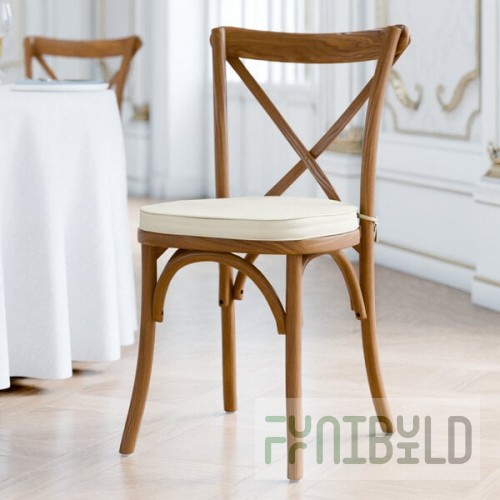 Lancaster Table & Seating Vineyard Barrel Brown Wood Cross Back Chair with 2