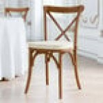 Lancaster Table & Seating Vineyard Barrel Brown Wood Cross Back Chair with 2 Lancaster Table & Seating Vineyard Barrel Brown Wood Cross Back Chair with 2