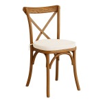Lancaster Table & Seating Vineyard Barrel Brown Wood Cross Back Chair with 2 Lancaster Table & Seating Vineyard Barrel Brown Wood Cross Back Chair with 2