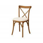 Lancaster Table & Seating Vineyard Barrel Brown Wood Cross Back Chair with 2 Lancaster Table & Seating Vineyard Barrel Brown Wood Cross Back Chair with 2