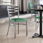 Lancaster Table & Seating Clear Coat Finish Ladder Back Chair with 2 1/2 Lancaster Table & Seating Clear Coat Finish Ladder Back Chair with 2 1/2