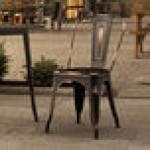 Lancaster Table & Seating Alloy Distressed Copper Outdoor Cafe Chair