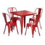Lancaster Table & Seating Alloy Distressed Copper Outdoor Cafe Chair