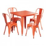 Lancaster Table & Seating Alloy Distressed Copper Outdoor Cafe Chair