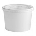 Choice 12 oz. Blue Paper Frozen Yogurt / Food Cup with Flat Lid - 50/Case